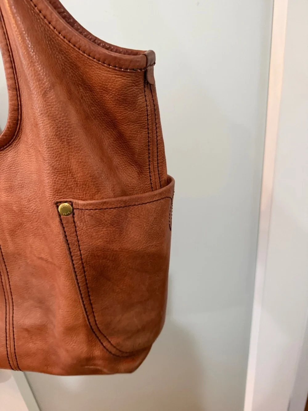 Frye Cognac Leather Shoulder Bag - Picture 6 of 7